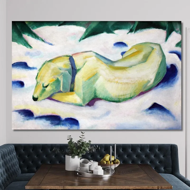 Cane Sdraiato Nella Neve Franz Marc