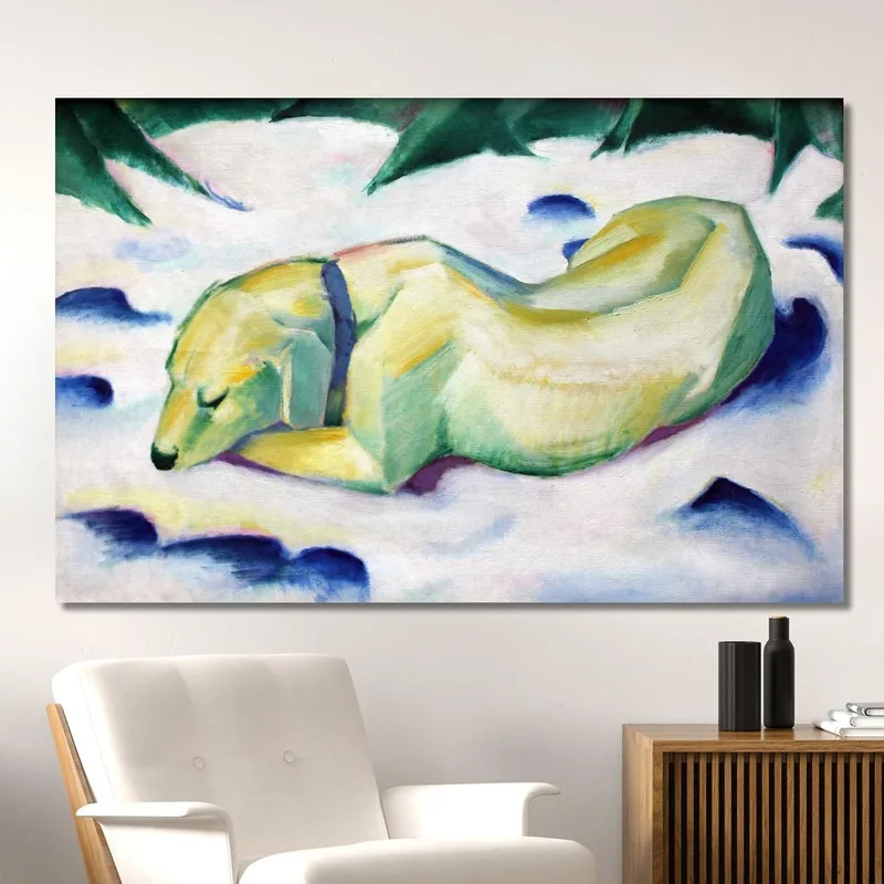 Cane Sdraiato Nella Neve Franz Marc