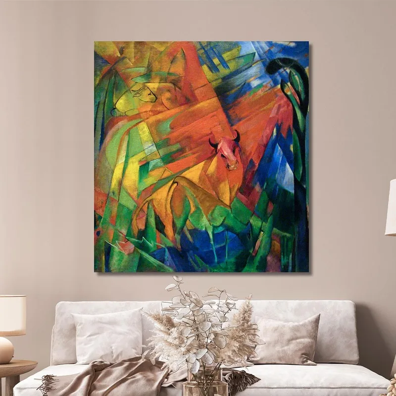 Animales En Un Paisaje Franz Marc