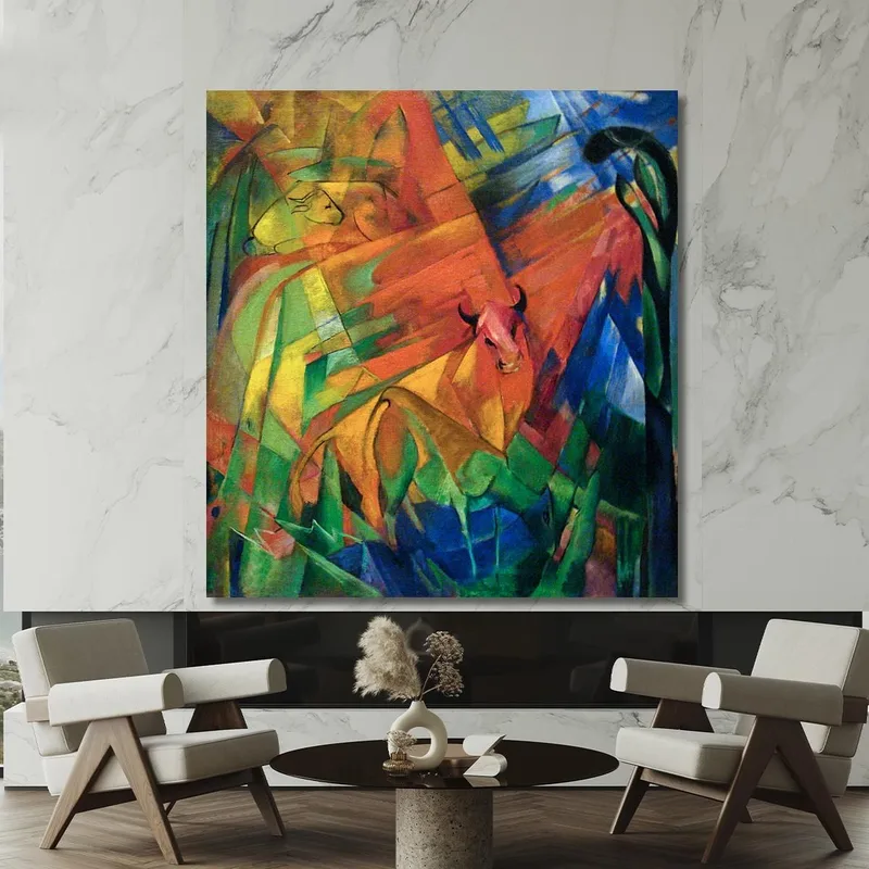 Animales En Un Paisaje Franz Marc
