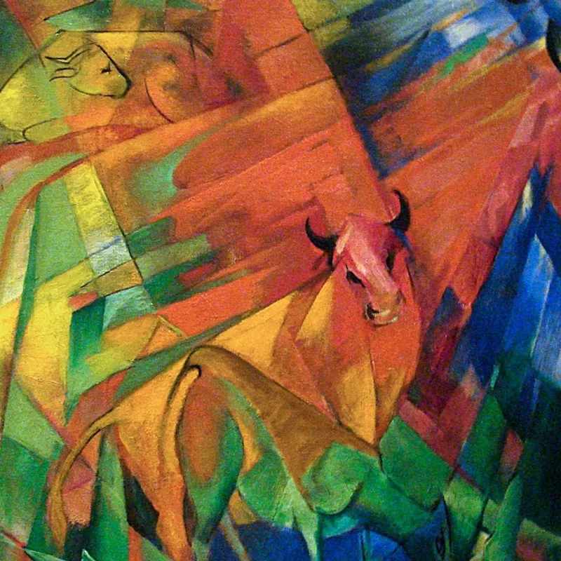 Animales En Un Paisaje Franz Marc