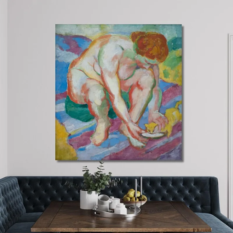 Nudo Con Gatto Franz Marc