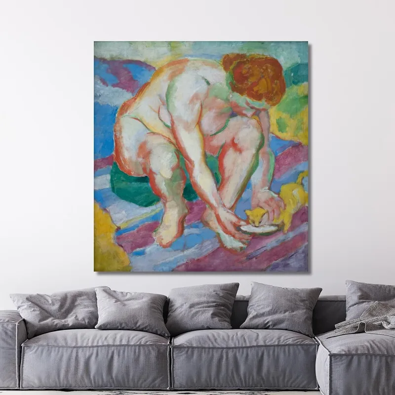 Nudo Con Gatto Franz Marc