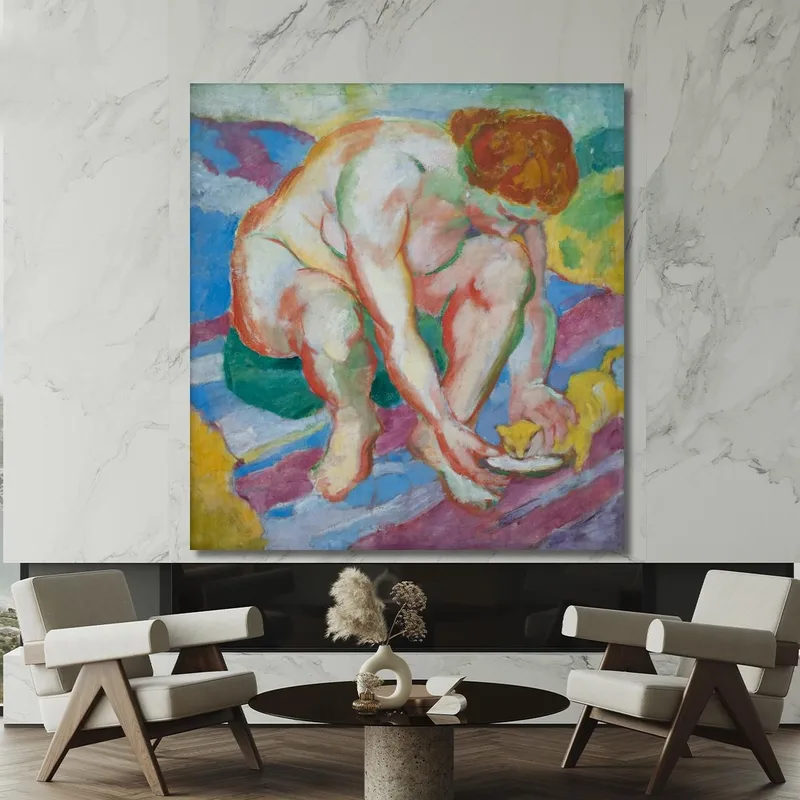 Nudo Con Gatto Franz Marc