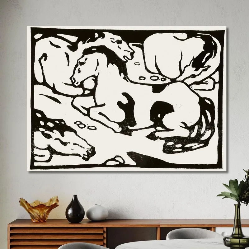 Cavalli A Riposo Franz Marc