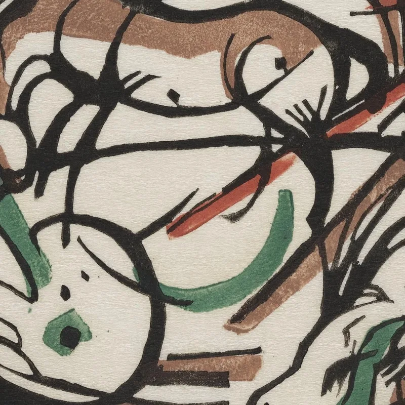 Die Geburt Der Pferde Franz Marc