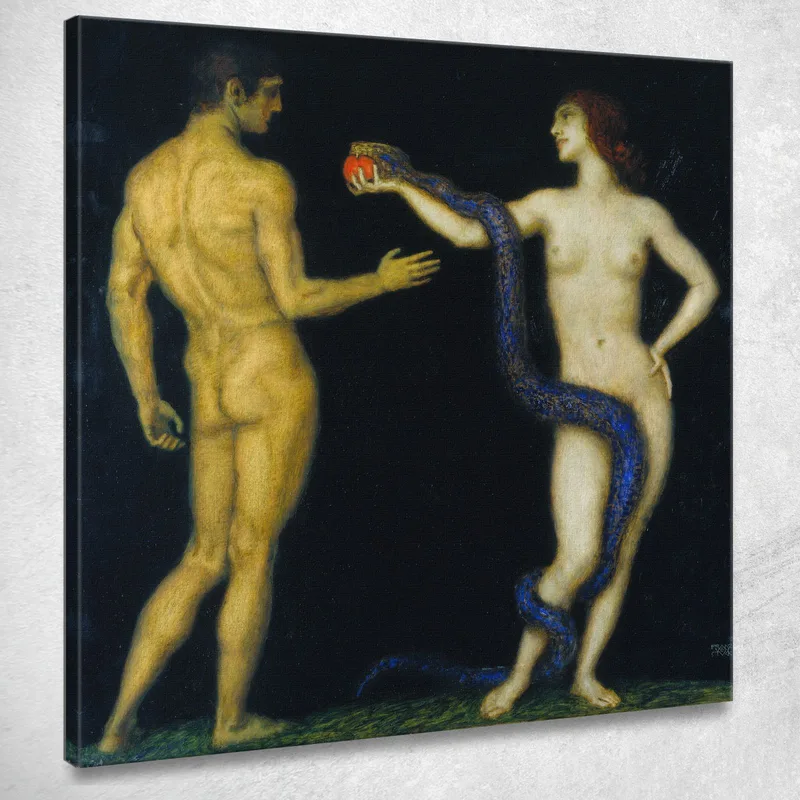 Adam E Eve Franz von Stuck quadro stampa su tela