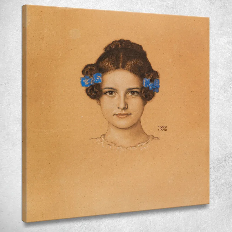 Ritratto Della Figlia Maria 2 Franz von Stuck quadro stampa su tela