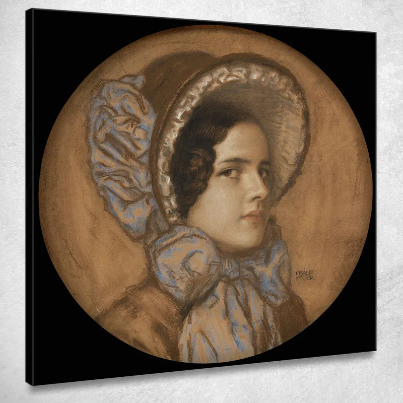La Figlia Mary Con Un Cappello Con Volant Franz von Stuck quadro stampa su tela