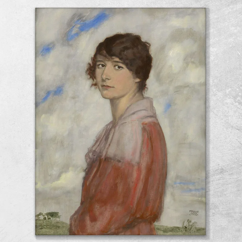 Lady In Red Franz von Stuck