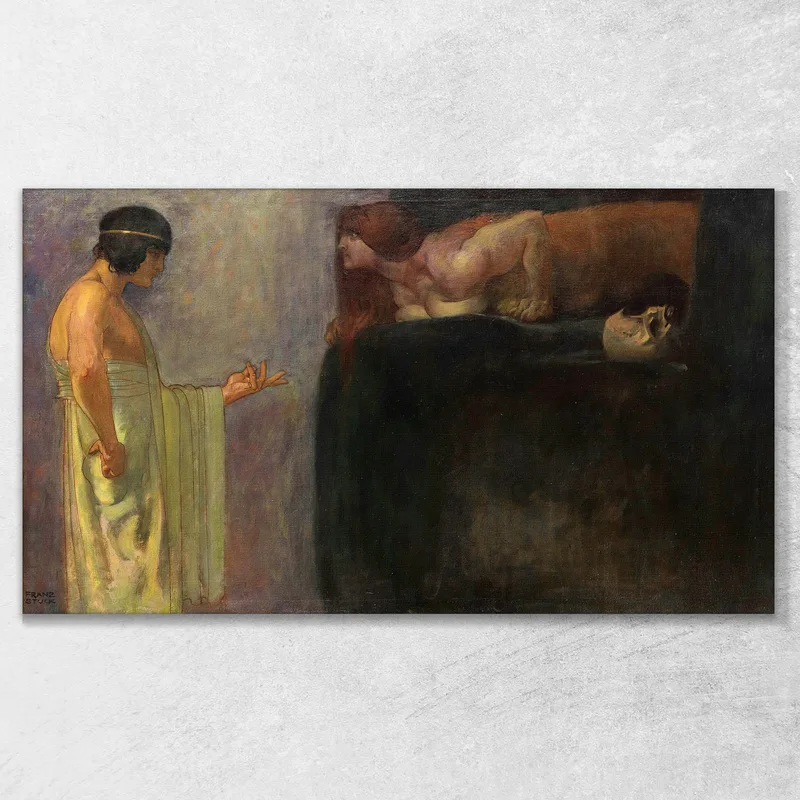 Ödipus Löst Das Geheimnis Der Sphinx Franz von Stuck