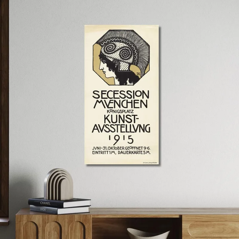 Plakat Für Die Ausstellung Der Sezession München 1915 Franz von Stuck