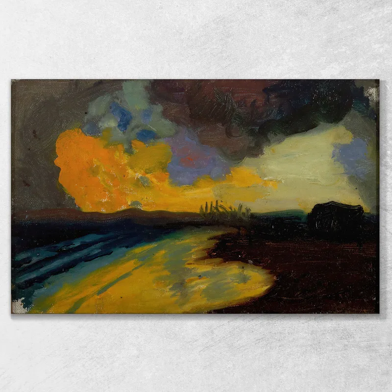 Sunset At Sea Franz von Stuck