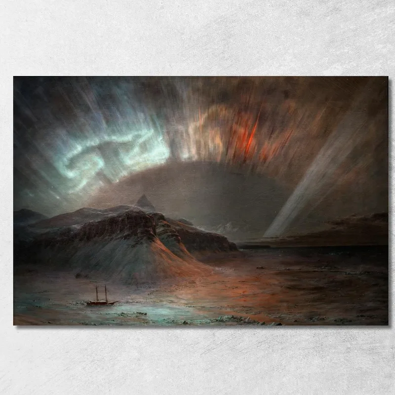 Aurora Boreale Frederic Edwin Church quadro stampa su tela