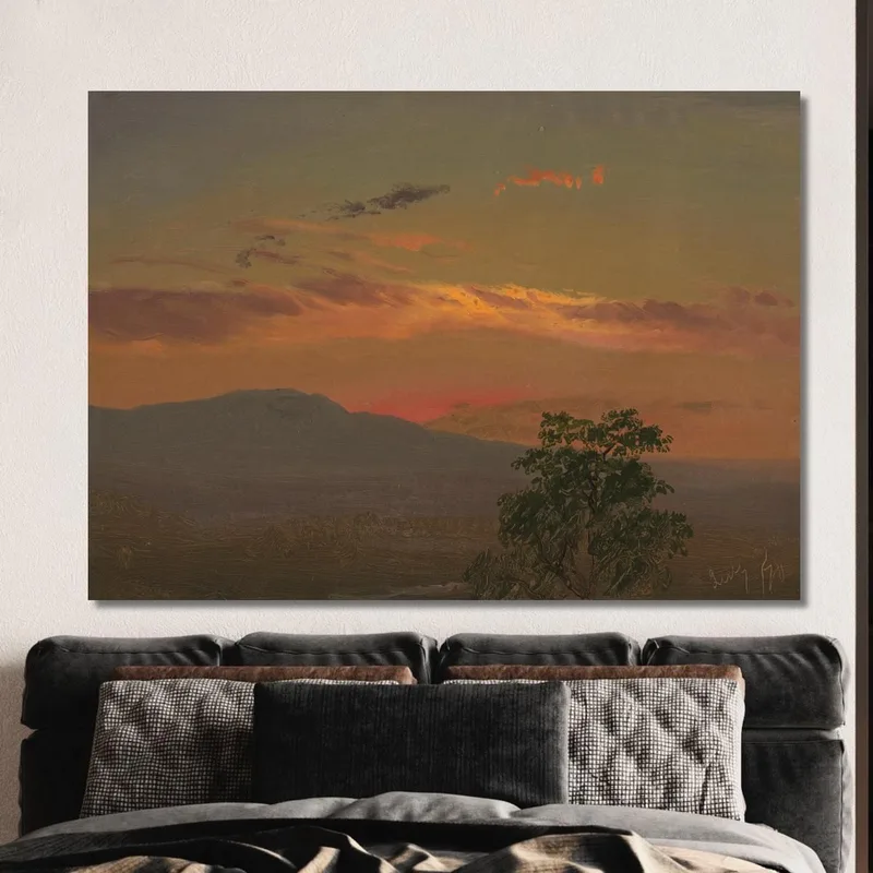 Paesaggio Al Tramonto, Hudson N.Y. Frederic Edwin Church