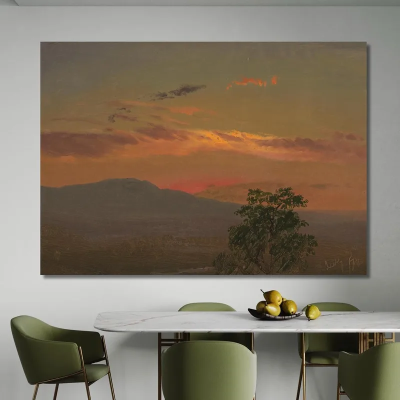 Paesaggio Al Tramonto, Hudson N.Y. Frederic Edwin Church
