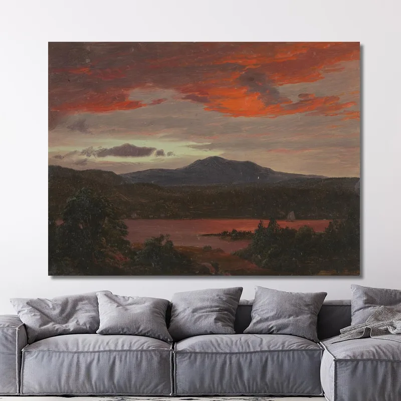 Mount Katahdin From Lake Katahdin Maine Frederic Edwin Church