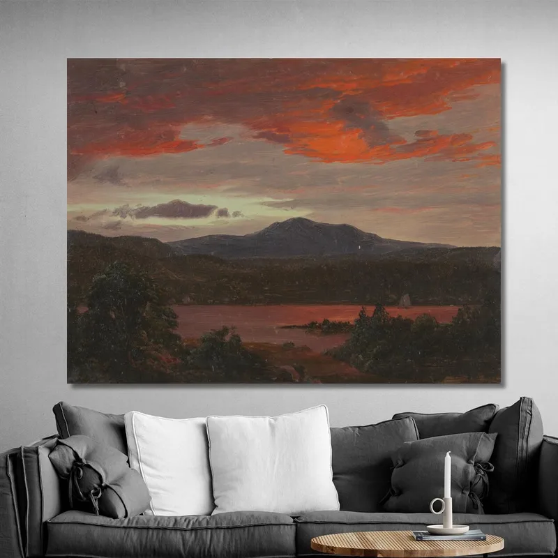 Mount Katahdin From Lake Katahdin Maine Frederic Edwin Church