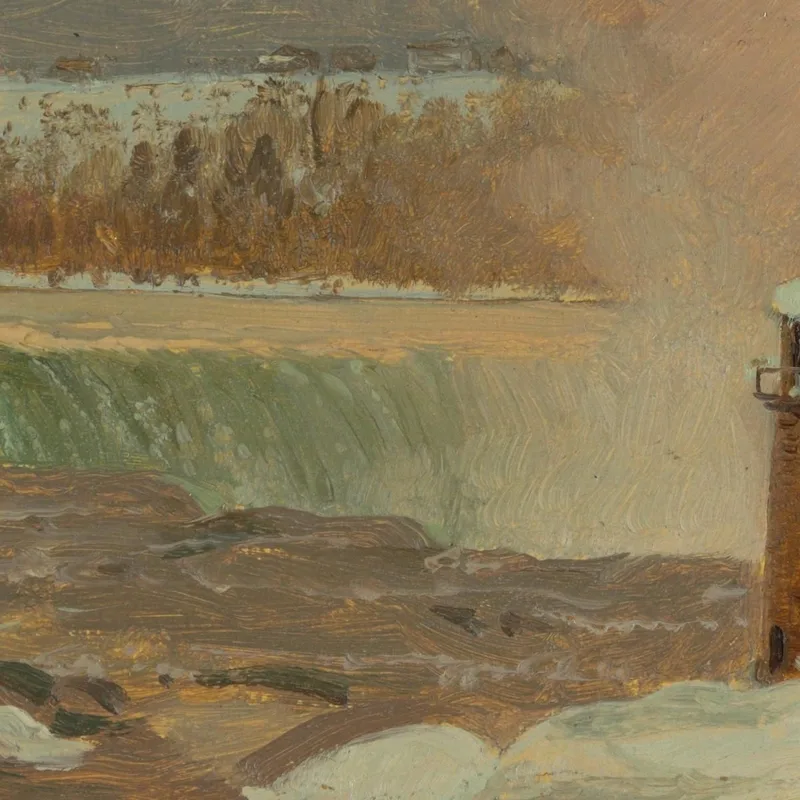 Fiume Niagara E Cascate Nella Neve Frederic Edwin Church