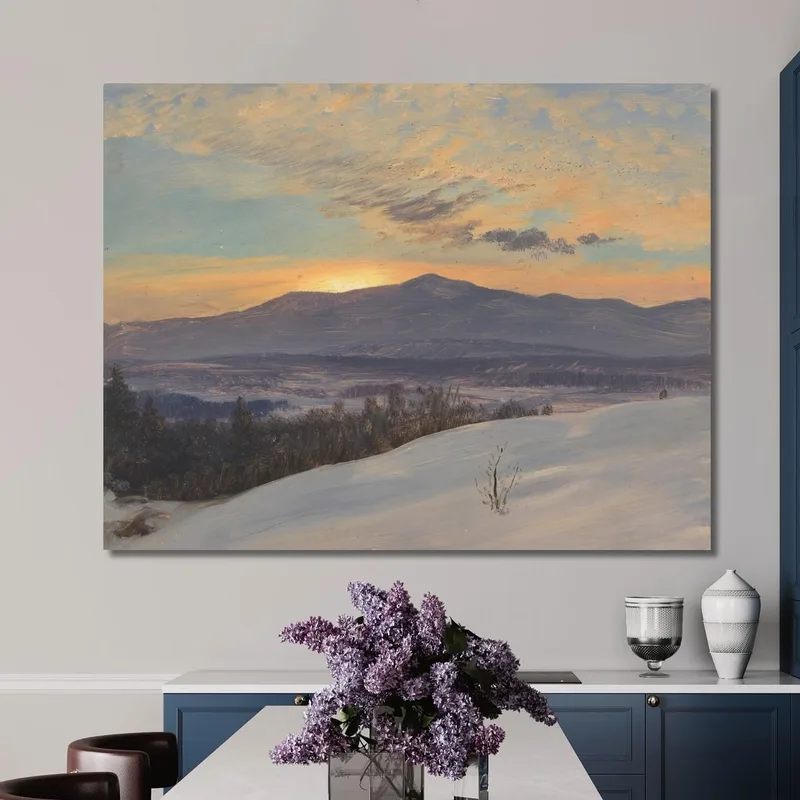 Tramonto Sulla Valle Dell'Hudson In Inverno Frederic Edwin Church