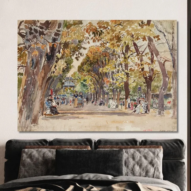 Jardin Public À Paris En 1899 Frédéric Houbron