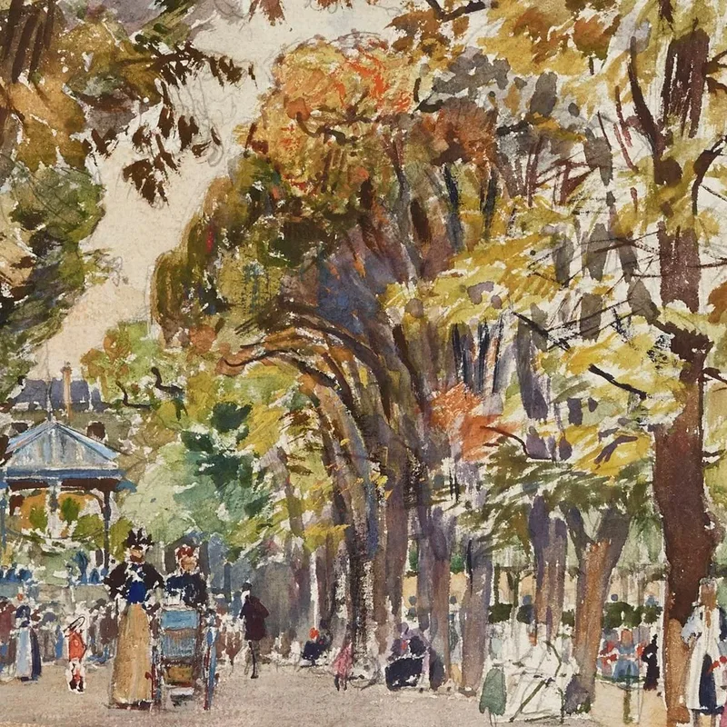 Jardin Public À Paris En 1899 Frédéric Houbron