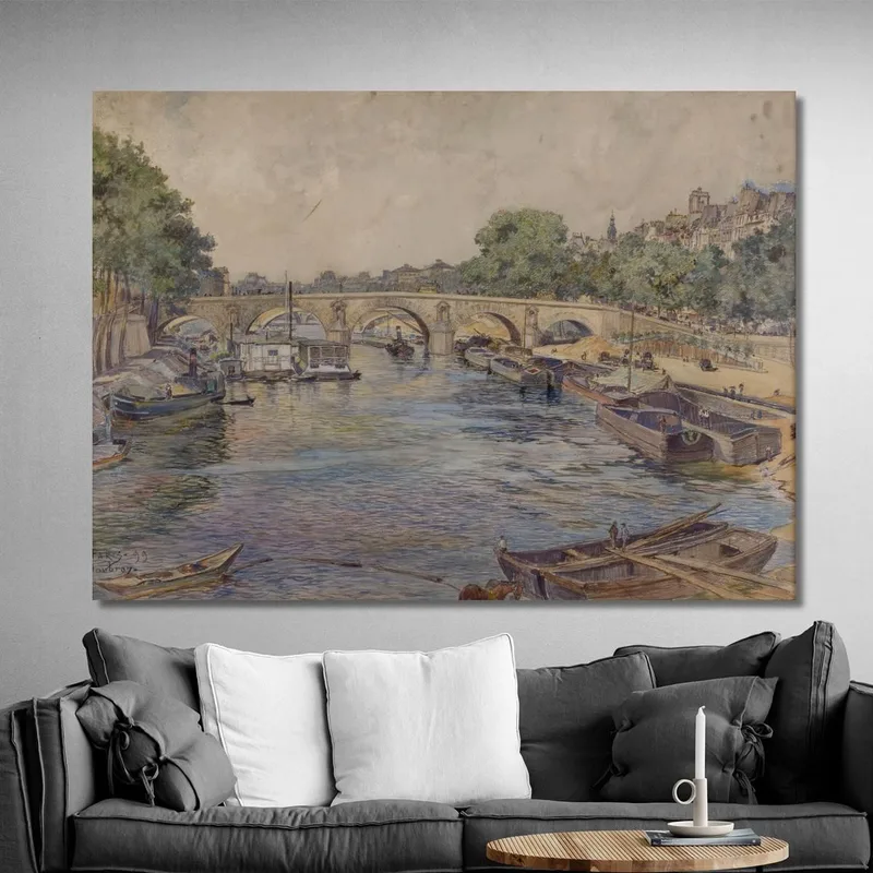 La Senna Al Pont Marie Nel 1899, 1° Arrondissement Frédéric Houbron