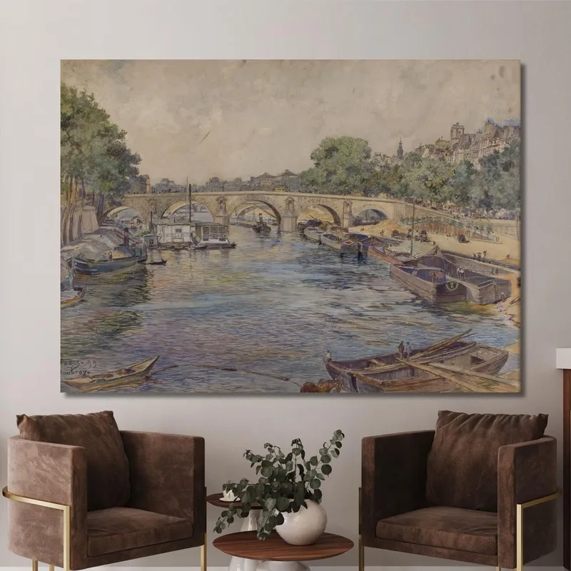 La Senna Al Pont Marie Nel 1899, 1° Arrondissement Frédéric Houbron