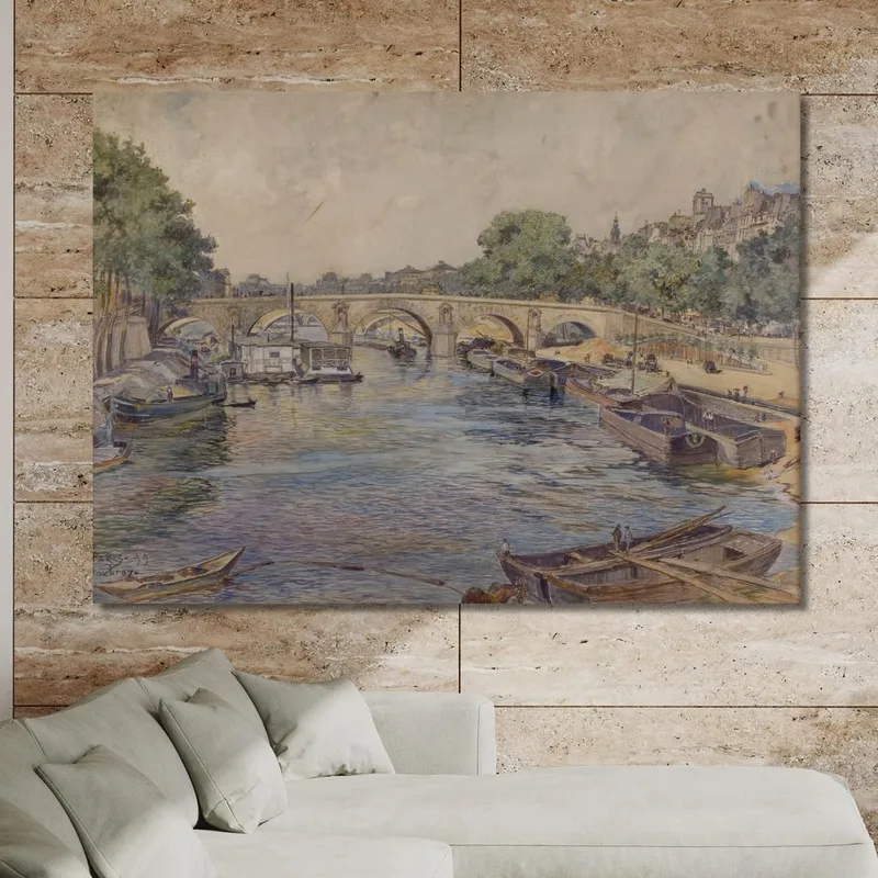 La Senna Al Pont Marie Nel 1899, 1° Arrondissement Frédéric Houbron