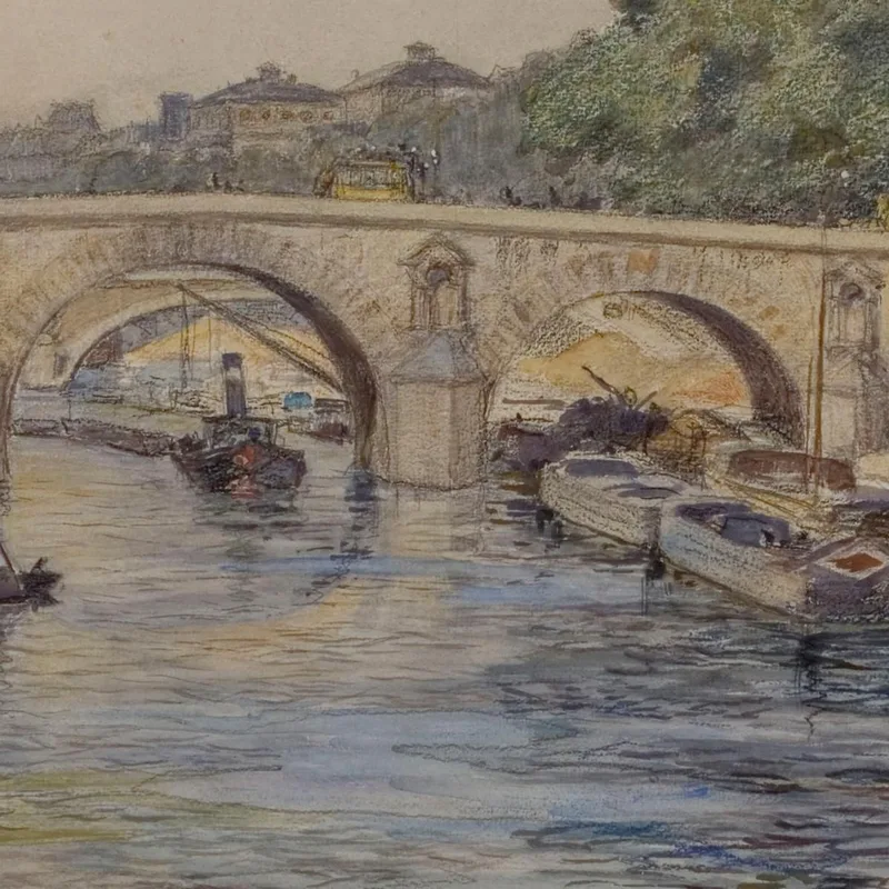 La Senna Al Pont Marie Nel 1899, 1° Arrondissement Frédéric Houbron