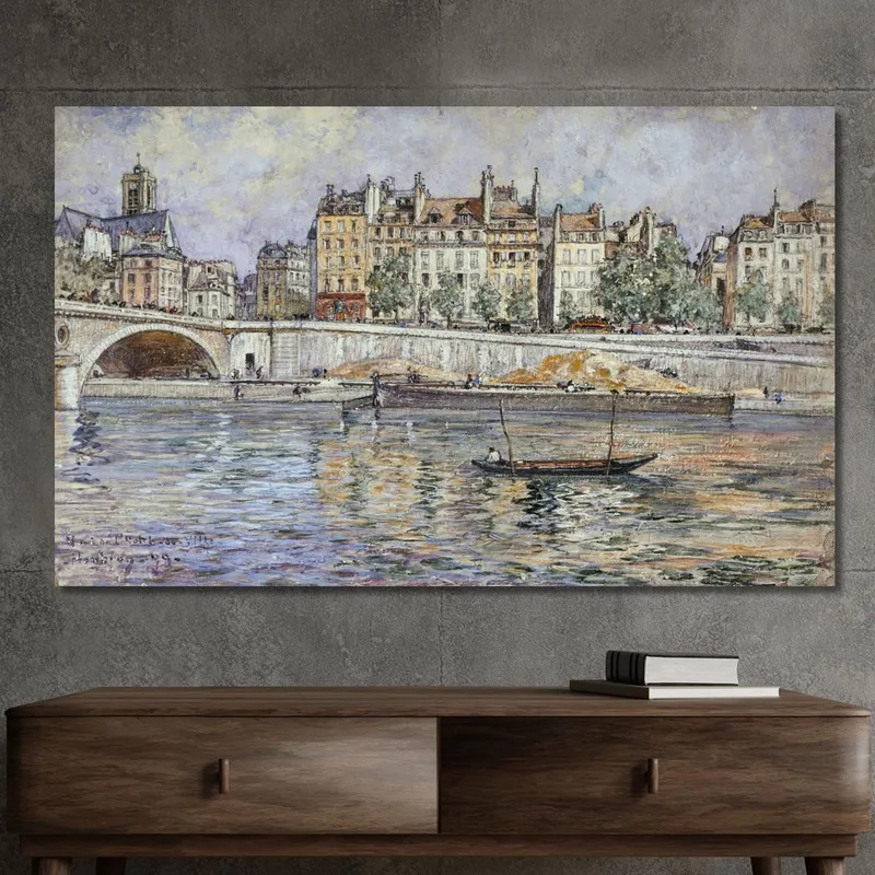 Quai De L'Hôtel-De-Ville E Il Pont Louis-Philippe Frédéric Houbron