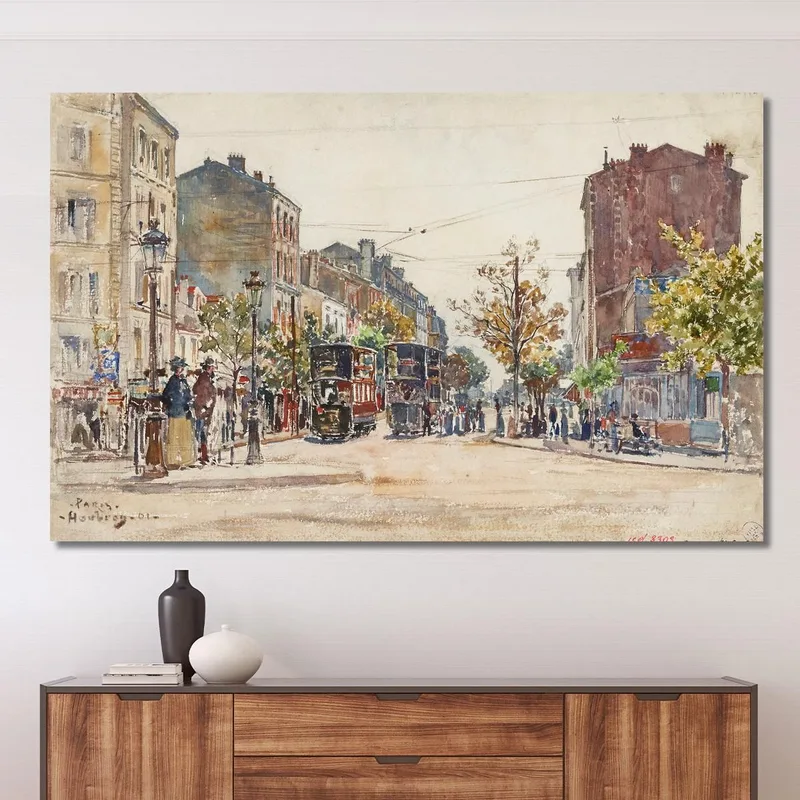 Tram A Due Piani In Un Viale Di Parigi Nel 1901 Frédéric Houbron