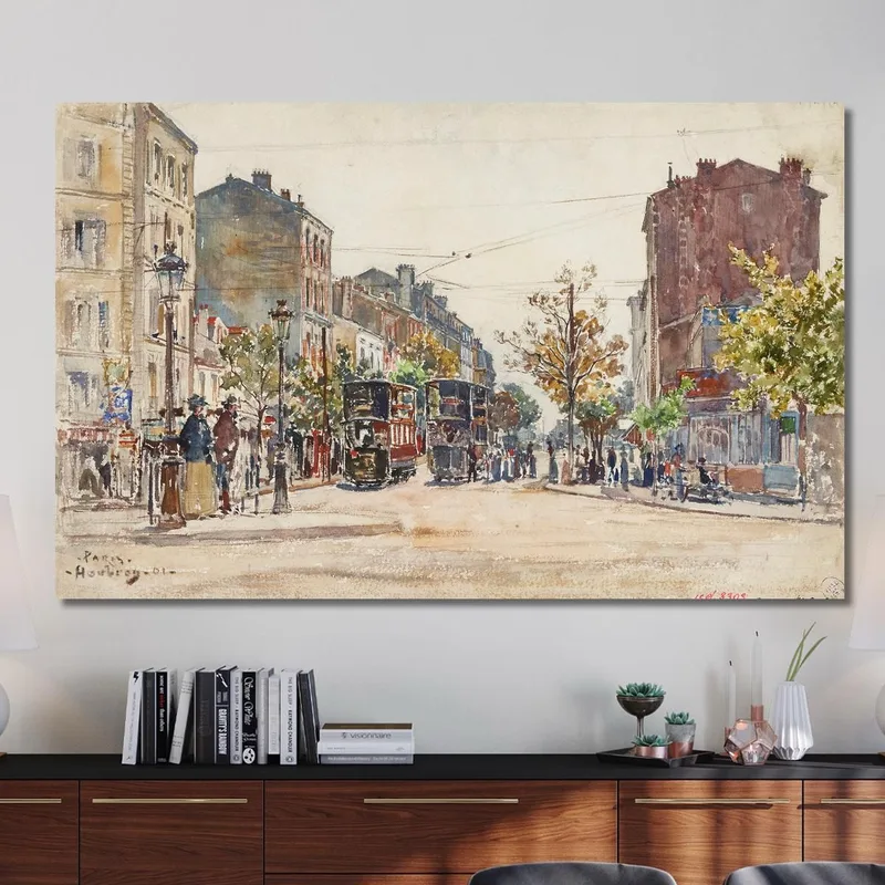 Tram A Due Piani In Un Viale Di Parigi Nel 1901 Frédéric Houbron