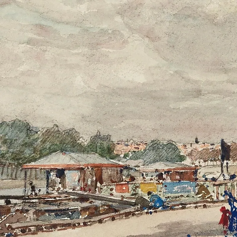 Lavori Di Costruzione Del Pont Alexandre Iii, Cour De La Reine Visti Dal Quai D'Orsay Frédéric Houbron