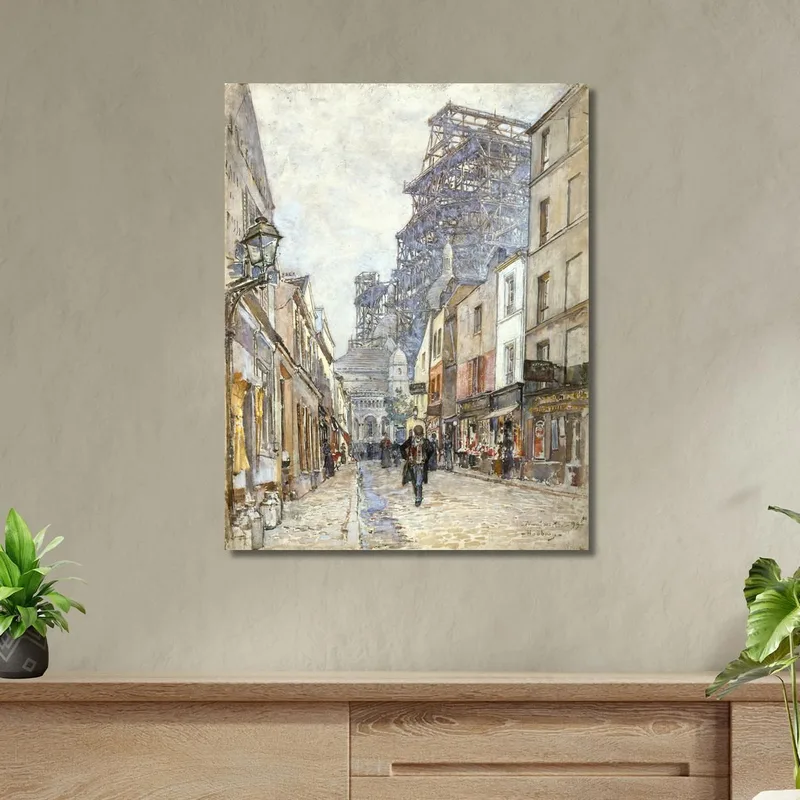Rue Du Chevalier-De-La-Barre Con Il Sacré-Cœur In Costruzione Frédéric Houbron