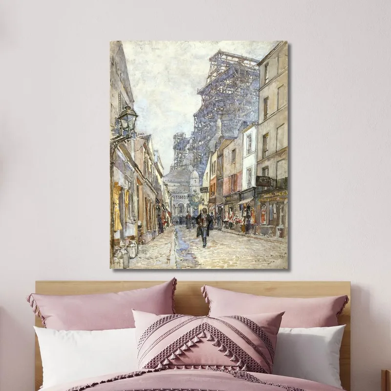 Rue Du Chevalier-De-La-Barre Con Il Sacré-Cœur In Costruzione Frédéric Houbron