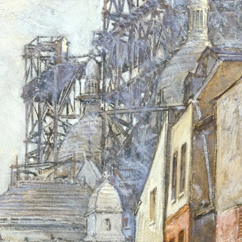 Rue Du Chevalier-De-La-Barre Con Il Sacré-Cœur In Costruzione Frédéric Houbron