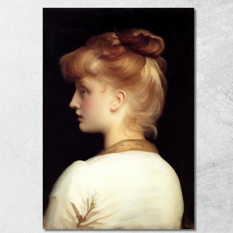 Ein Mädchen Frederic Leighton drucken auf leinwand