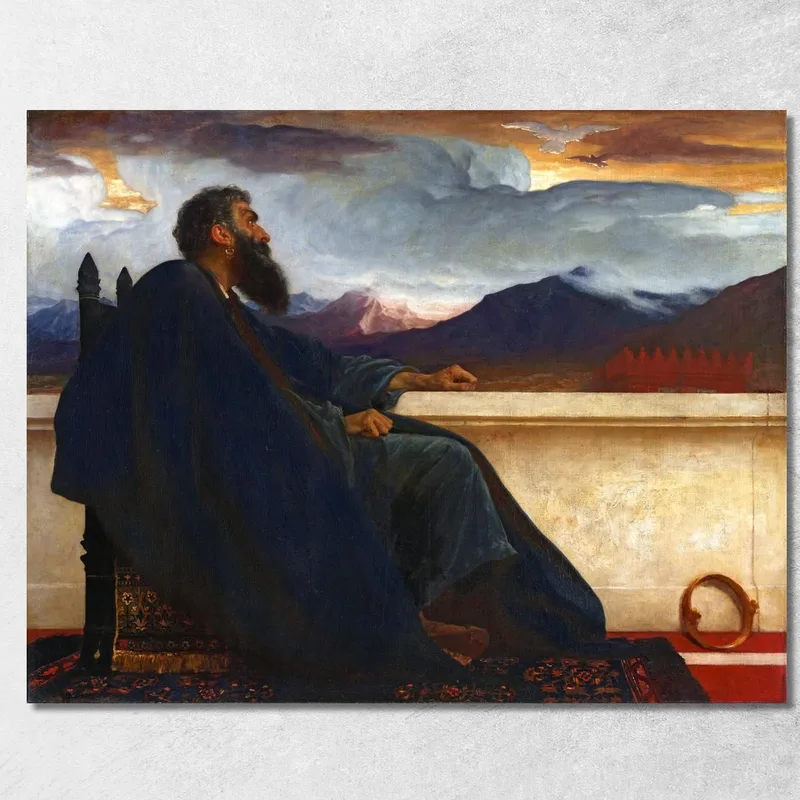 David, Oh, Hätte Ich Flügel Wie Eine Taube! Dann Würde Ich Davonfliegen Und Zur Ruhe Kommen Frederic Leighton drucken auf leinwand