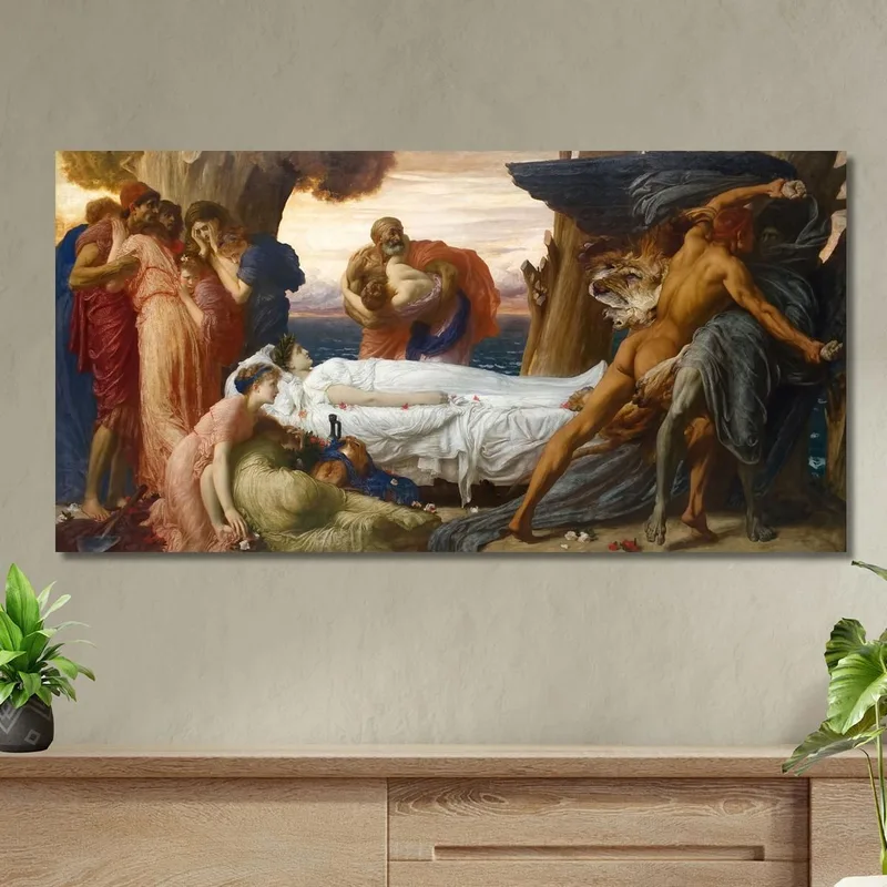 Herkules Ringt Mit Dem Tod Um Den Leichnam Der Alkestis Frederic Leighton
