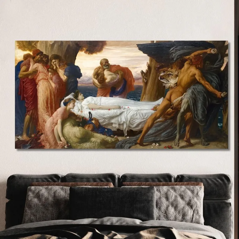 Herkules Ringt Mit Dem Tod Um Den Leichnam Der Alkestis Frederic Leighton