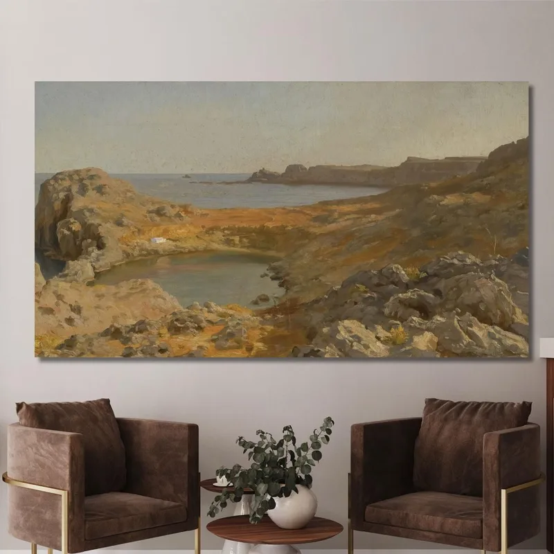Baie De St Paul À Lindos Rhodes Frederic Leighton