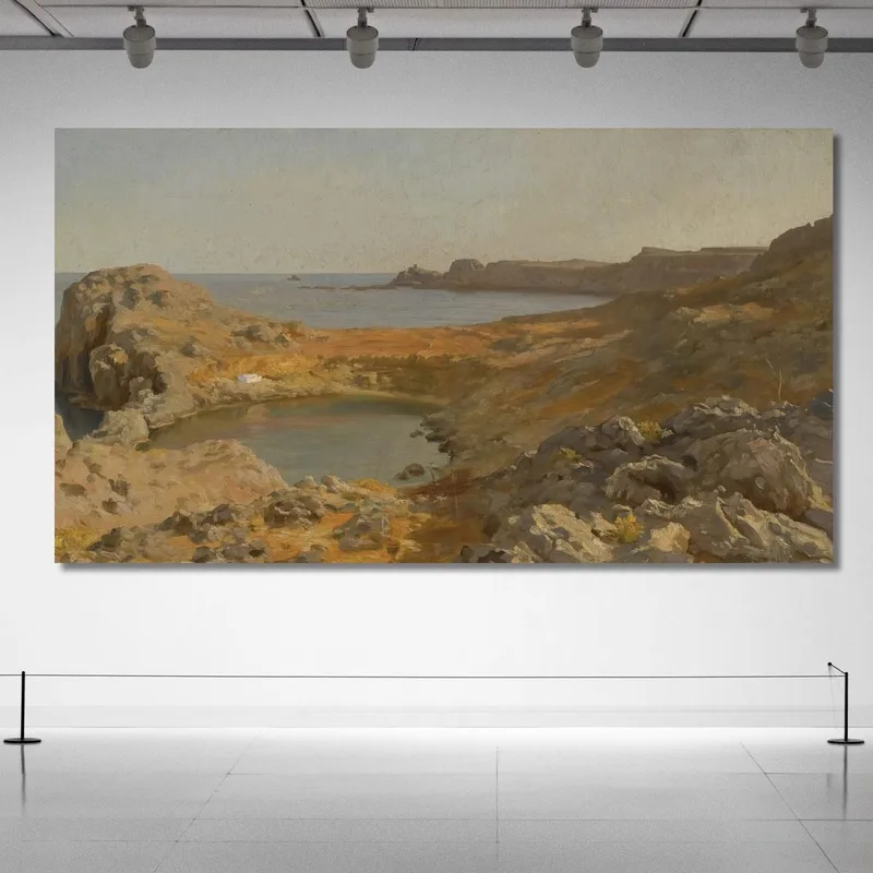 Baie De St Paul À Lindos Rhodes Frederic Leighton