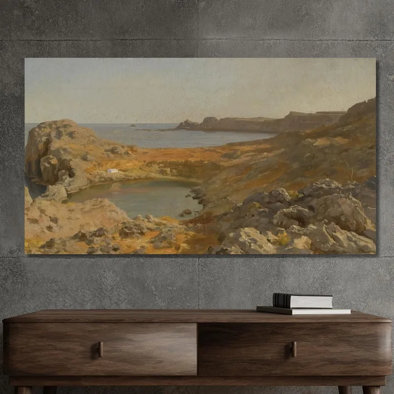 Baie De St Paul À Lindos Rhodes Frederic Leighton