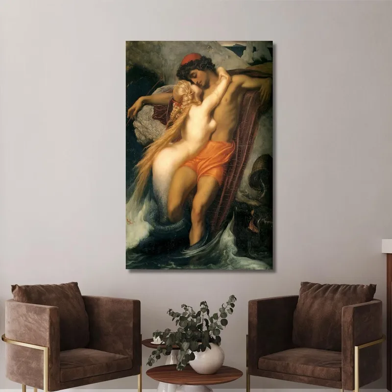 Le Pêcheur Et La Sirène Frederic Leighton