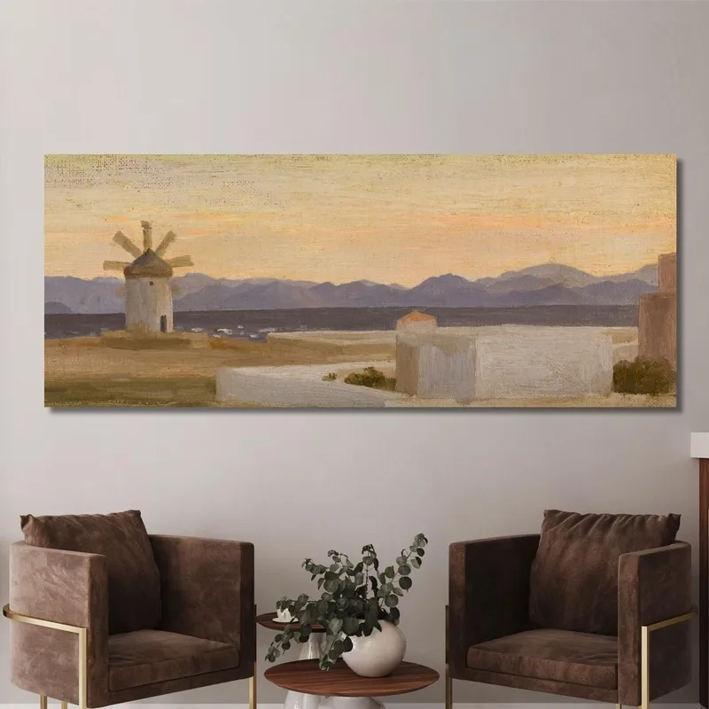 Les Montagnes D'Asie Mineure Depuis Rhodes Frederic Leighton