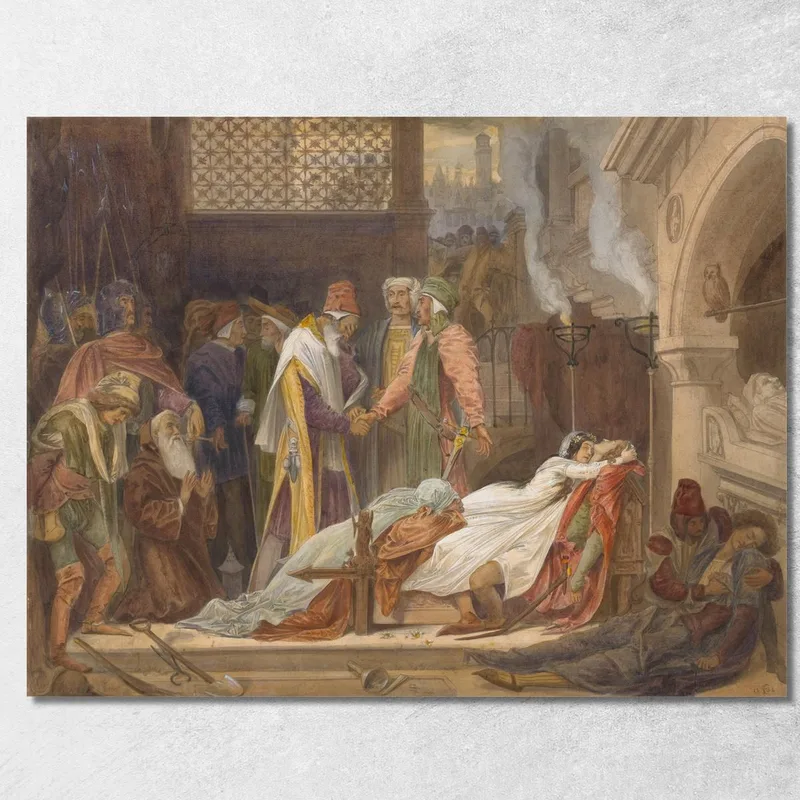 The Reconciliation Of The Montagues And The Capulets Frederic Leighton canvas print