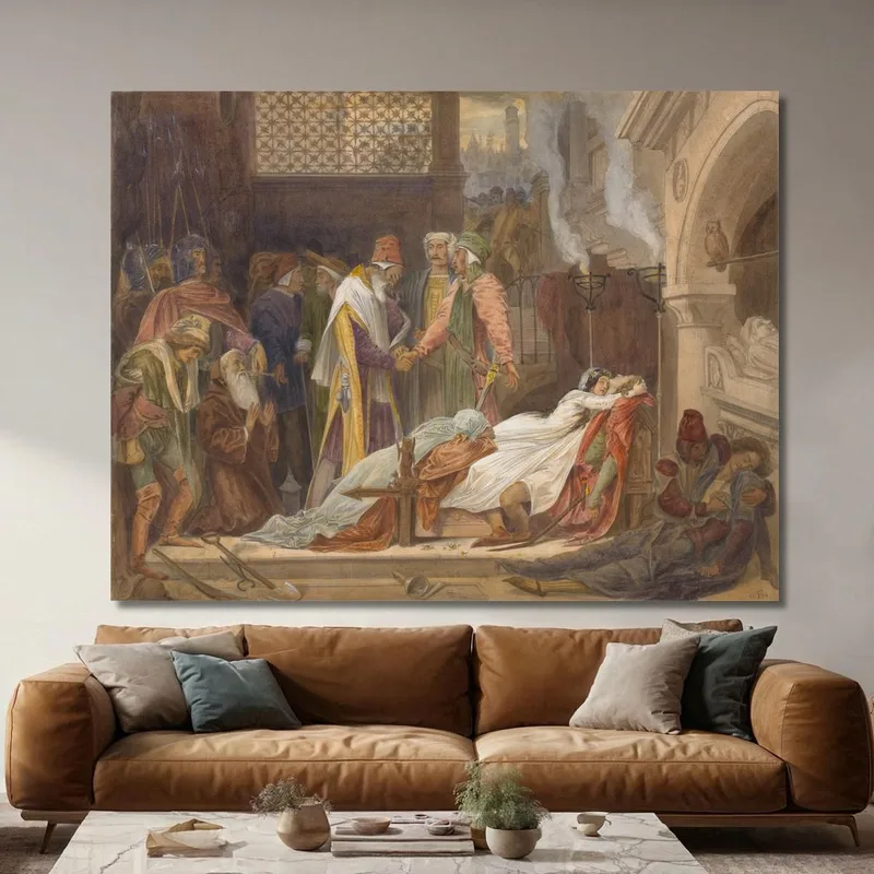 The Reconciliation Of The Montagues And The Capulets Frederic Leighton