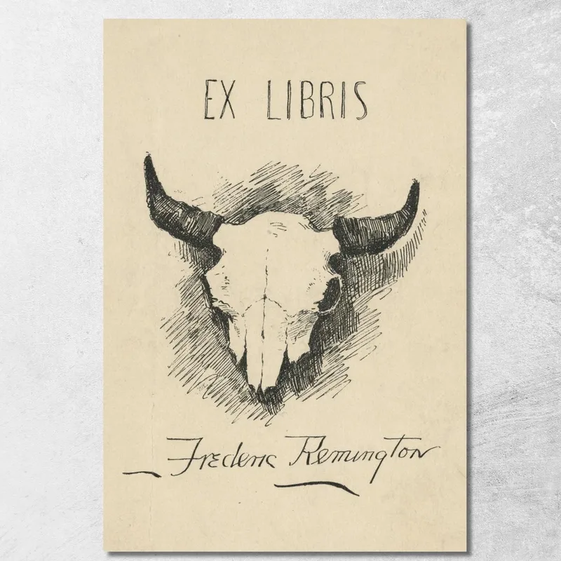Ex Libris De Frederic Remington Frederic Remington cuadro en lienzo