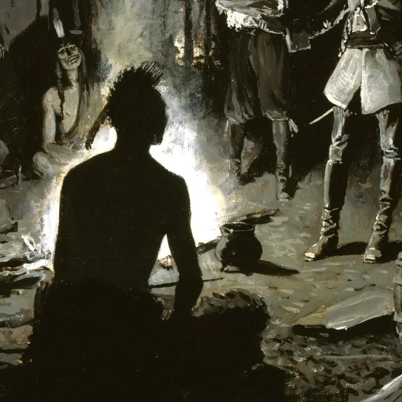 Conseil De L'Explorateur Français Avec Les Indiens Frederic Remington